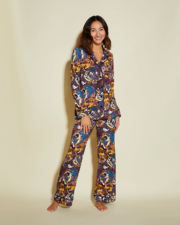 Conjunto De Pijama Petite Estampado Con Camisa De Manga Larga Y Pantalones Online Hot Sale