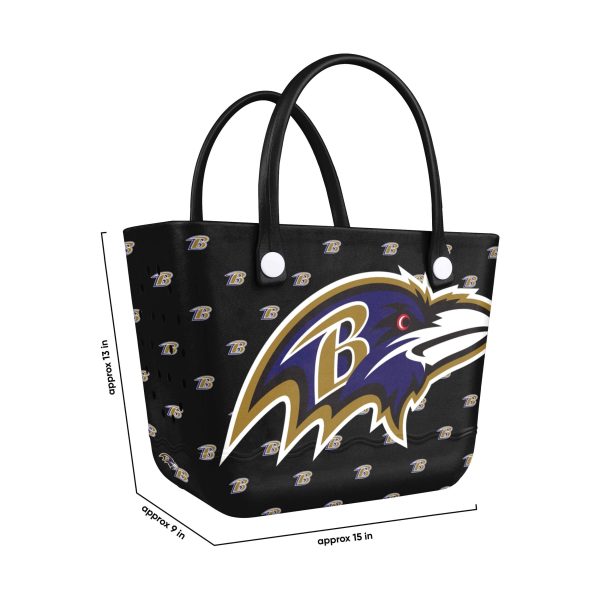 Baltimore Ravens NFL Big Logo Mini Print Tailgate Tote Bag (PREORDER - SHIPS LATE JUNE) Hot on Sale - Image 3