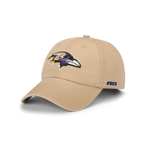 Baltimore Ravens NFL Khaki Primary Logo Casual Cap Online Hot Sale