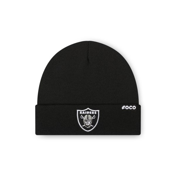 Las Vegas Raiders NFL Black Basic Primary Logo Beanie For Cheap