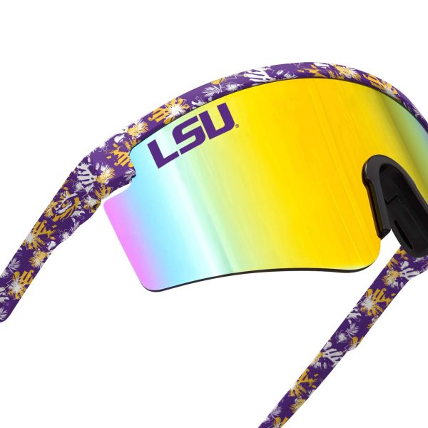 LSU Tigers NCAA Floral Large Frame Sunglasses Online now - Image 4