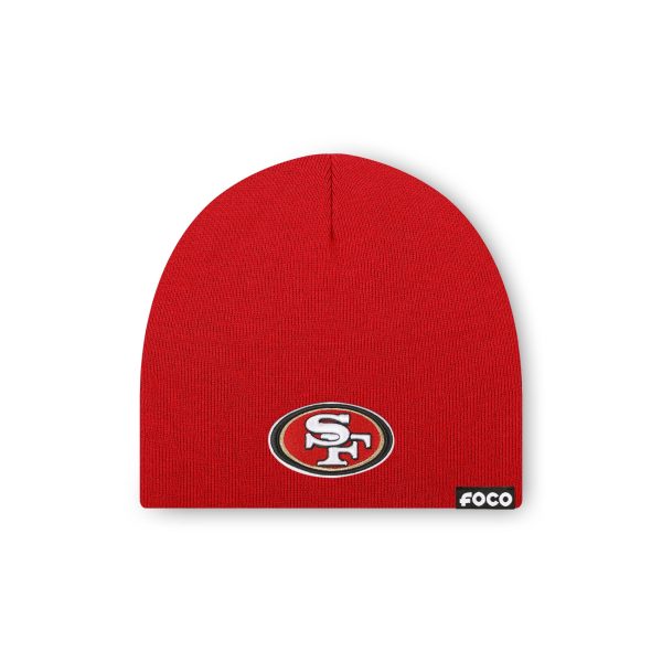 San Francisco 49ers NFL Red Basic Primary Logo Skull Beanie Supply