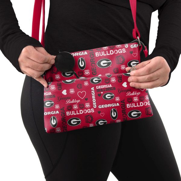 Georgia Bulldogs NCAA Logo Love Crossbody Purse Discount - Image 3