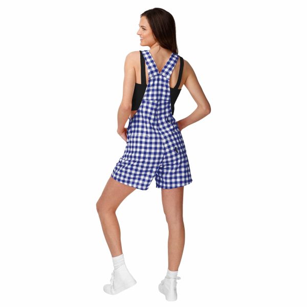 Baltimore Ravens NFL Womens Gingham Check Bib Shortalls Online - Image 2