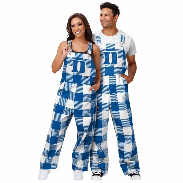 Duke Blue Devils NCAA Womens Plaid Bib Overalls Discount - Image 3
