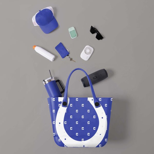 Indianapolis Colts NFL Big Logo Mini Print Tailgate Tote Bag (PREORDER - SHIPS LATE JUNE) For Discount - Image 2