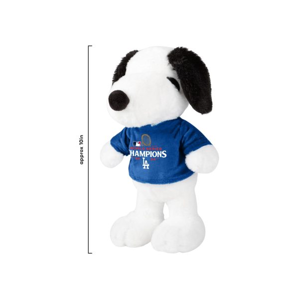 Los Angeles Dodgers MLB 2024 World Series Champions Snoopy Peanuts Team Jersey Plush on Sale - Image 2