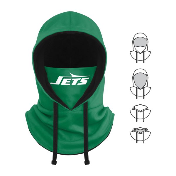 New York Jets NFL Retro Drawstring Hooded Gaiter Online - Image 5
