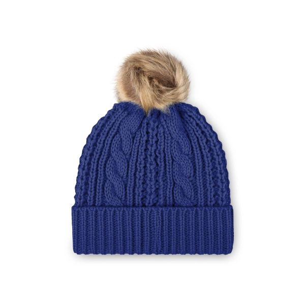 New York Giants NFL Womens Faux Fur Pom Beanie on Sale - Image 2