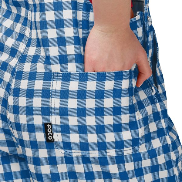 Buffalo Bills NFL Womens Gingham Check Bib Shortalls Online - Image 5