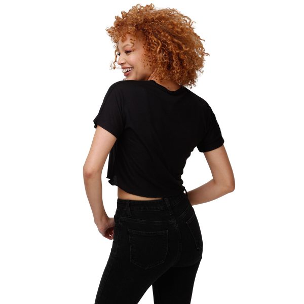 Baltimore Ravens NFL Womens Distressed Wordmark Crop Top Fashion - Image 2