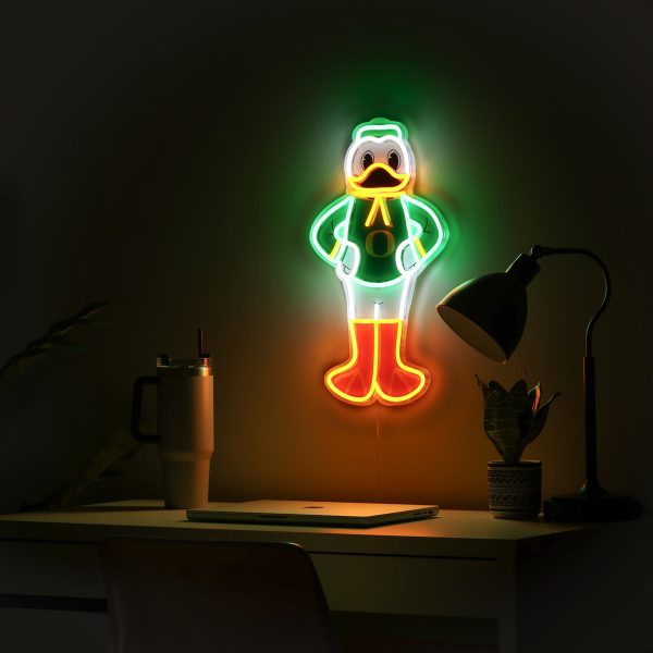 The Duck Oregon Ducks NCAA LED Neon Light Up Mascot Sign Cheap - Image 3