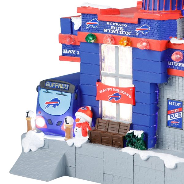 Buffalo Bills NFL Light Up Resin Team Bus Station Online now - Image 4