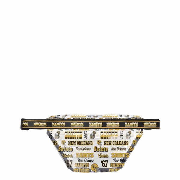 New Orleans Saints NFL Repeat Retro Print Clear Fanny Pack Online now - Image 3