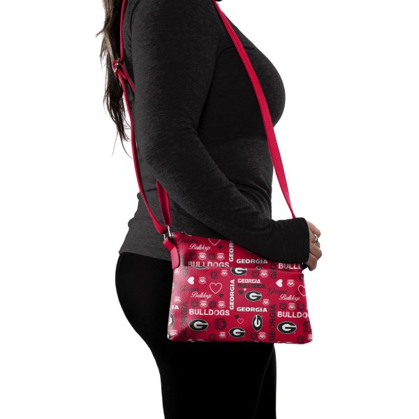 Georgia Bulldogs NCAA Logo Love Crossbody Purse Discount - Image 2