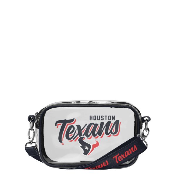 Houston Texans NFL Monty Script Clear Crossbody Bag Online now