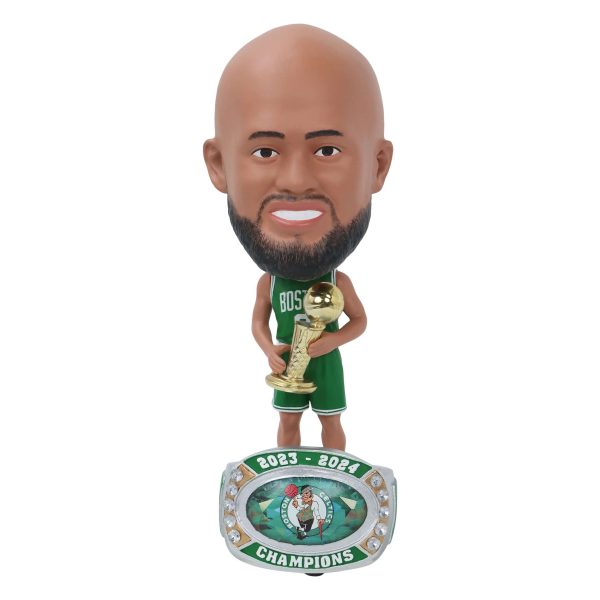 Boston Celtics 2024 NBA Champions Derrick White Ring Base Bighead Bobblehead Sale