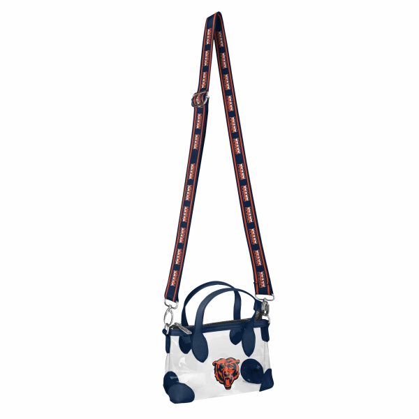 Chicago Bears NFL Big Logo Clear Crossbody Mini Purse Supply - Image 3