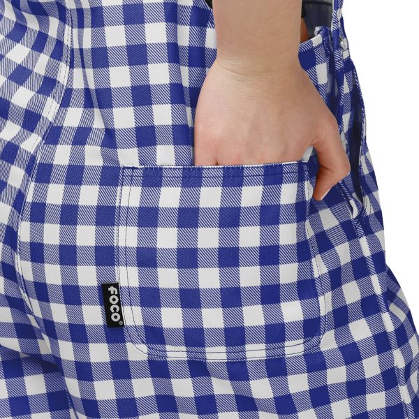 Baltimore Ravens NFL Womens Gingham Check Bib Shortalls Online - Image 5