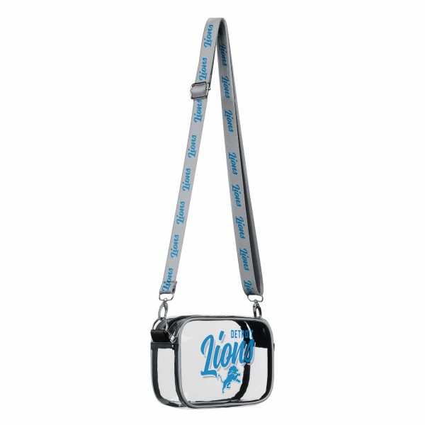 Detroit Lions NFL Monty Script Clear Crossbody Bag Online Sale - Image 2