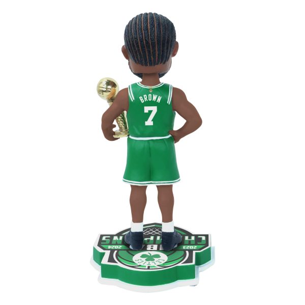 Boston Celtics 2024 NBA Champions Jaylen Brown Green Bobblehead Online Sale - Image 2