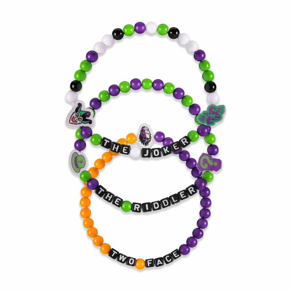 The Joker? & Riddler? & Two Face? DC 3 Pack Beaded Friendship Bracelet Sale