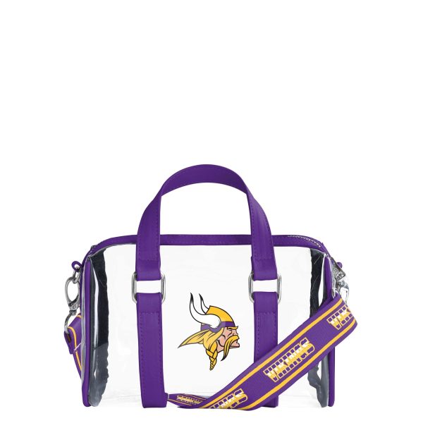 Minnesota Vikings NFL Clear Barrel Bag (PREORDER - SHIPS MID MAY) Discount