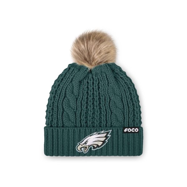 Philadelphia Eagles NFL Womens Faux Fur Pom Beanie Online