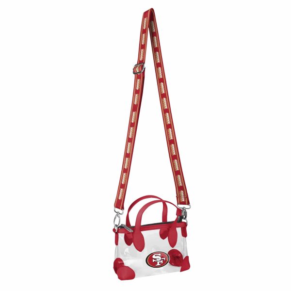 San Francisco 49ers NFL Big Logo Clear Crossbody Mini Purse Online now - Image 3