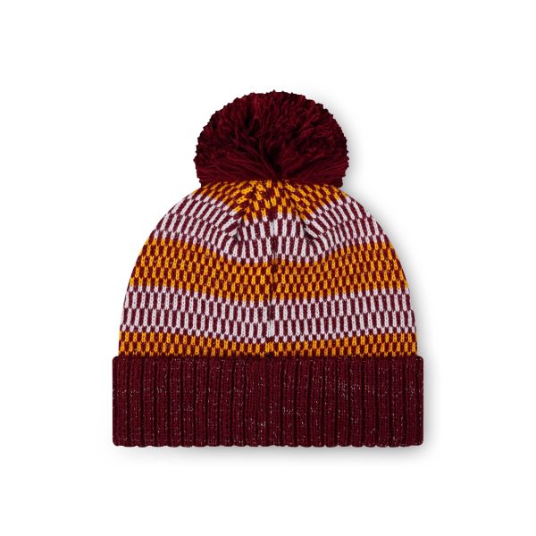 Washington Commanders NFL Womens Cozy Knit Metallic Thread Pom Beanie Online now - Image 2