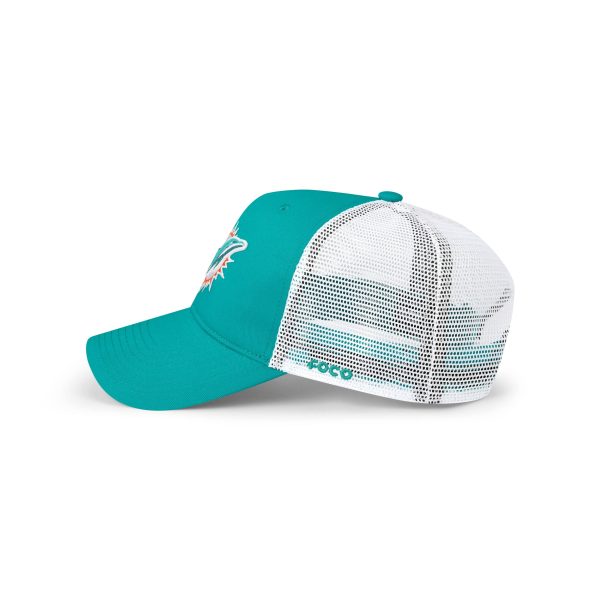 Miami Dolphins NFL Neptune Primary Logo Trucker RF Cap For Cheap - Image 2