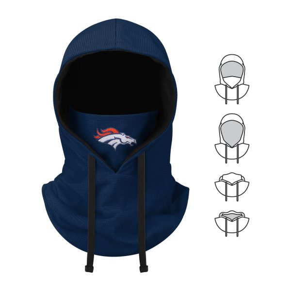 Denver Broncos NFL Waffle Drawstring Hooded Gaiter Online now - Image 5