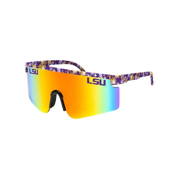 LSU Tigers NCAA Floral Large Frame Sunglasses Online now
