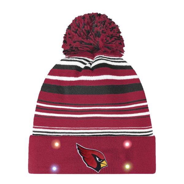 Arizona Cardinals NFL Horizontal Stripe Light Up Beanie Fashion - Image 2