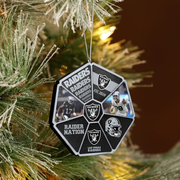 Las Vegas Raiders NFL Team Wheel Ornament For Cheap - Image 3