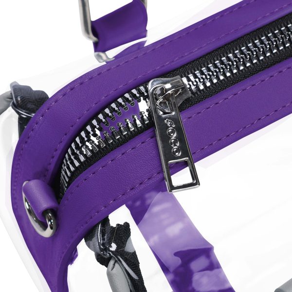 Minnesota Vikings NFL Clear Barrel Bag (PREORDER - SHIPS MID MAY) Discount - Image 4