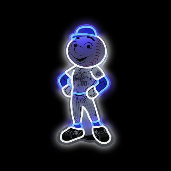 Mr Met New York Mets MLB LED Neon Light Up Mascot Sign Online - Image 2