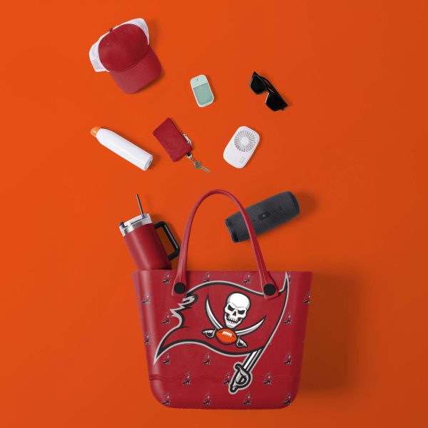 Tampa Bay Buccaneers NFL Big Logo Mini Print Tailgate Tote Bag (PREORDER - SHIPS LATE JUNE) Online Sale - Image 2