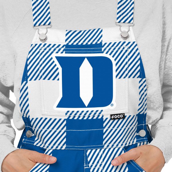 Duke Blue Devils NCAA Womens Plaid Bib Overalls Discount - Image 4