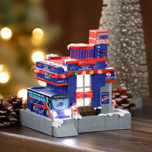 Buffalo Bills NFL Light Up Resin Team Bus Station Online now - Image 2