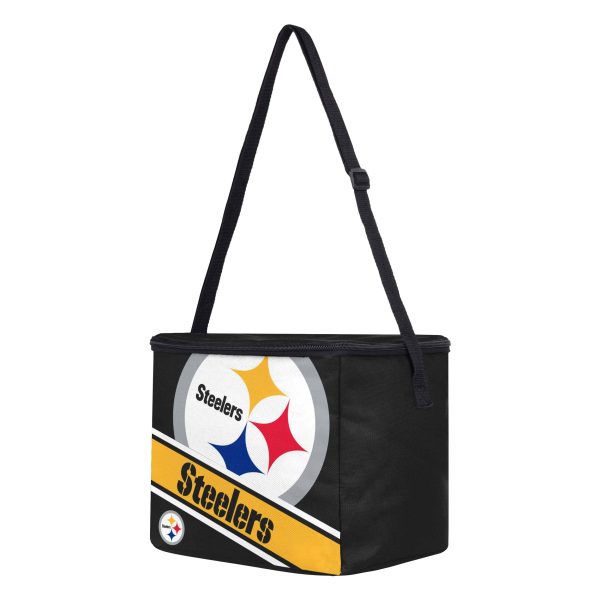 Pittsburgh Steelers NFL Big Logo Stripe 12 Pack Cooler Supply - Image 2