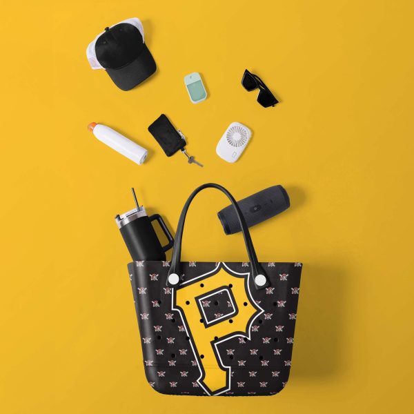 Pittsburgh Pirates MLB Big Logo Mini Print Tailgate Tote Bag Online - Image 2