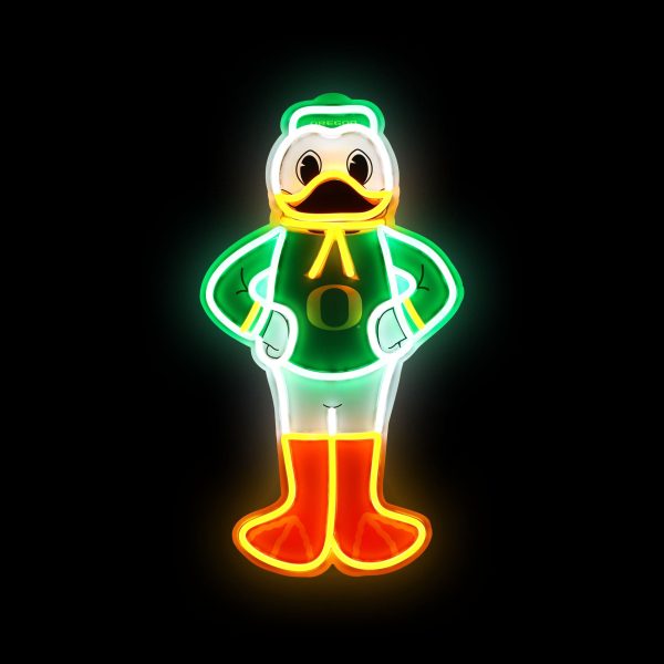 The Duck Oregon Ducks NCAA LED Neon Light Up Mascot Sign Cheap - Image 2