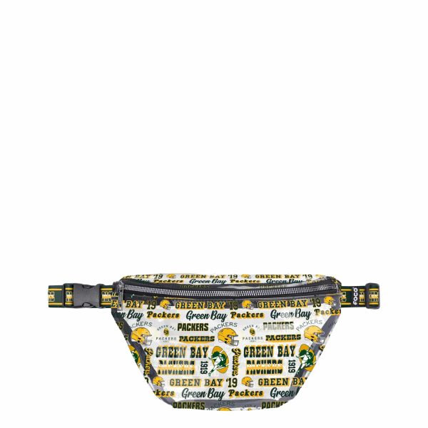 Green Bay Packers NFL Repeat Retro Print Clear Fanny Pack Online