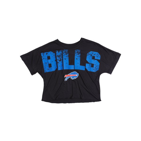 Buffalo Bills NFL Womens Distressed Wordmark Crop Top Online - Image 3