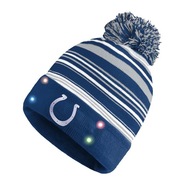 Indianapolis Colts NFL Horizontal Stripe Light Up Beanie Online Sale