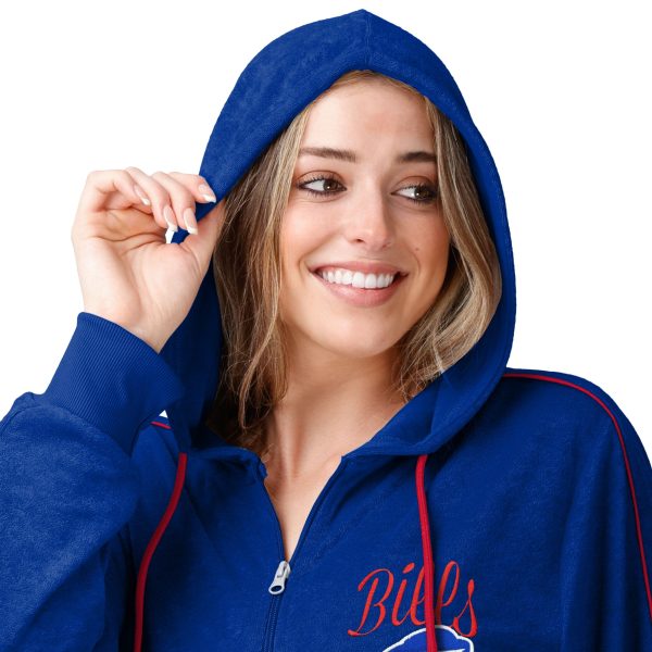 Buffalo Bills NFL Womens Terry Knit Zip Up Top Online Hot Sale - Image 3