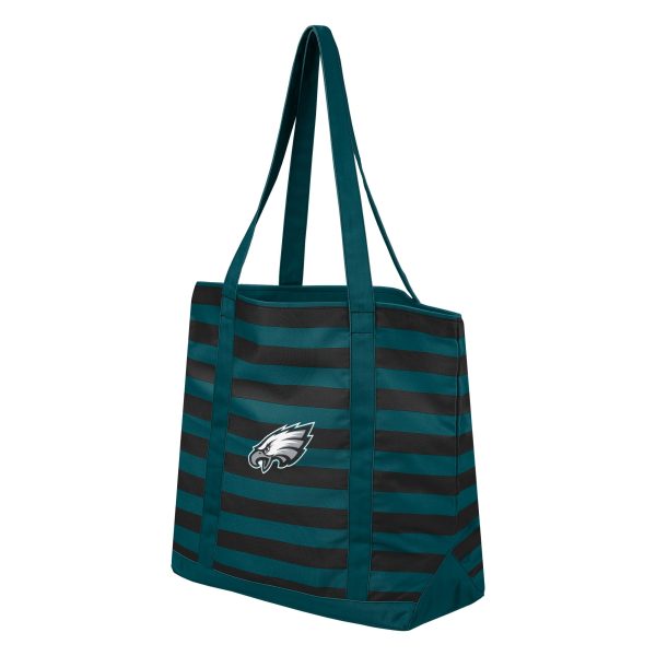 Philadelphia Eagles NFL Team Stripe Canvas Tote Bag Fashion - Image 2