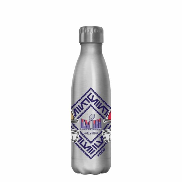 Kansas City Chiefs vs San Francisco 49ers NFL Super Bowl LVIII Silver 17 oz Stainless Steel Bottle Online