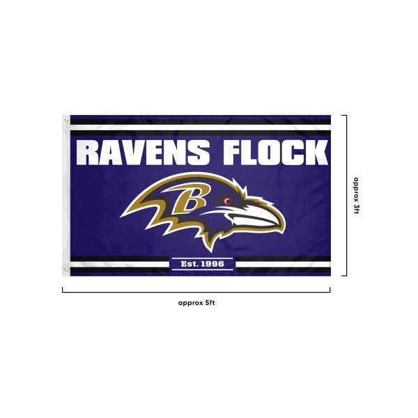 Baltimore Ravens NFL Horizontal Slogan Flag Supply - Image 3